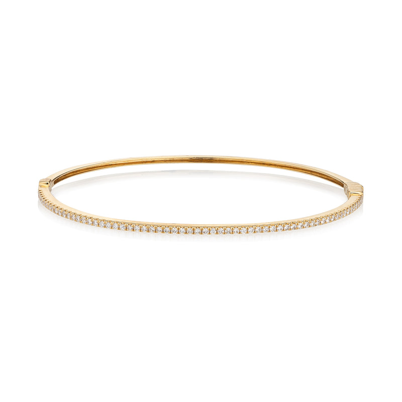 18 Karat Yellow Gold .75cts Diamond Hinge Bracelet