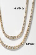 Load image into Gallery viewer, Yellow Gold All The Way Graduated 8.00cts Diamond 17.75" Tennis Necklace
