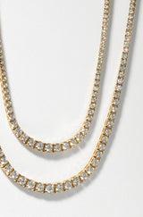 Yellow Gold All The Way Graduated 8.00cts Diamond 17.75" Tennis Necklace