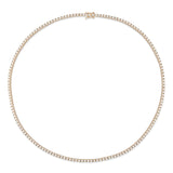 All The Way Yellow Gold 4.95cts Diamond 16.50" Tennis Choker Necklace