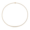 Load image into Gallery viewer, Yellow Gold All The Way Graduated 4.65cts Diamond 17.75" Tennis Necklace
