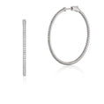 Load image into Gallery viewer, 18 Karat White Gold Diamond Round Hoops
