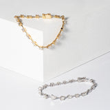 18 Karat White Gold Fancy Shape Diamond Bracelet