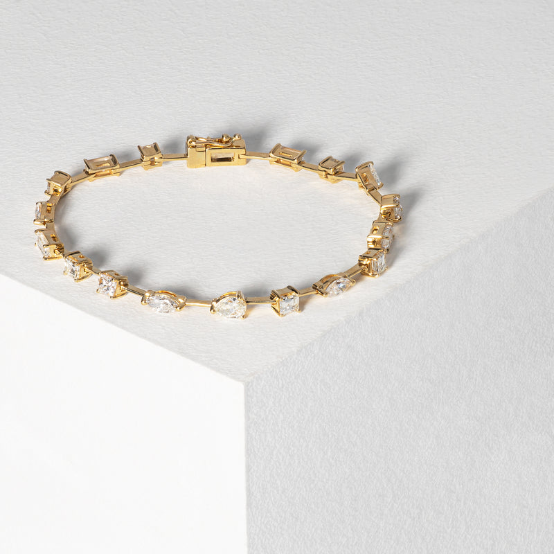 Kria Gioielli Fancy Link Chain Bracelet 18K Italian Two-Tone Gold - Ruby  Lane