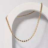 14 Karat High Polished Mirror Necklace