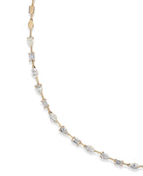 14 Karat Halfway Set Fancy Shape Diamond Necklace