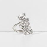 18 Karat White Gold Floral Cocktail Ring