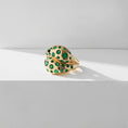 Load image into Gallery viewer, 14 Karat Yellow Gold Emerald Twist Ring
