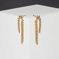 Load image into Gallery viewer, 14 Karat Double Drop Diamond Spike Earrings
