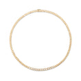 Load image into Gallery viewer, 14 Karat Fourteen Bezel Diamond Emerald Tennis Necklace
