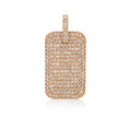 Load image into Gallery viewer, Yellow Gold and Diamond Medium Dog Tag Charm
