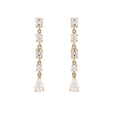 Load image into Gallery viewer, 14 Karat Fancy Shape Diamond Drop Earrings
