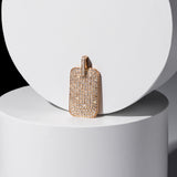 Yellow Gold and Diamond Medium Dog Tag Charm