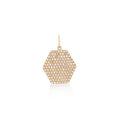 Load image into Gallery viewer, 14 Karat Gold and Diamond Hexagon Pendant
