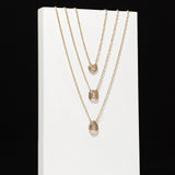 14 Karat Yellow Gold Mirror Diamond Heart Pendant