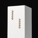 14 Karat Yellow Gold Five Drop Heart Shape Earrings