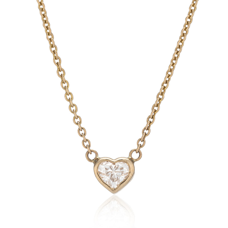 Diamond 1.25cts Heart Bezel Set Pendant