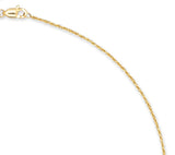 14 Karat Yellow Gold 22" Adjustable Rope Chain