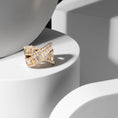 Load image into Gallery viewer, 18 Karat Yellow Gold Criss Cross Baguette Cocktail Ring
