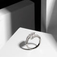 Load image into Gallery viewer, 14 Karat White Gold and Diamond Bypass Ring
