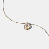 Yellow Pave Diamond Slide Pear Necklace