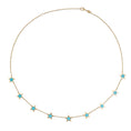 Load image into Gallery viewer, 14 Karat Turquoise Gemstone Star Necklace
