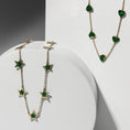 Load image into Gallery viewer, 14 Karat Malachite Gemstone Heart Necklace

