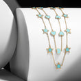 Load image into Gallery viewer, 14 Karat Turquoise Gemstone Star Necklace
