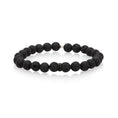 Load image into Gallery viewer, Mens Lava and Black CZ Beaded Bracelet
