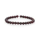 Mens Garnet Beaded Bracelet
