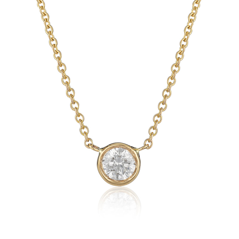 Itsy Round Diamond Bezel Set Necklace