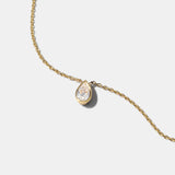 Itsy Diamond Pear Bezel Set Necklace