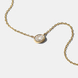 Itsy Diamond Oval Bezel Set Necklace