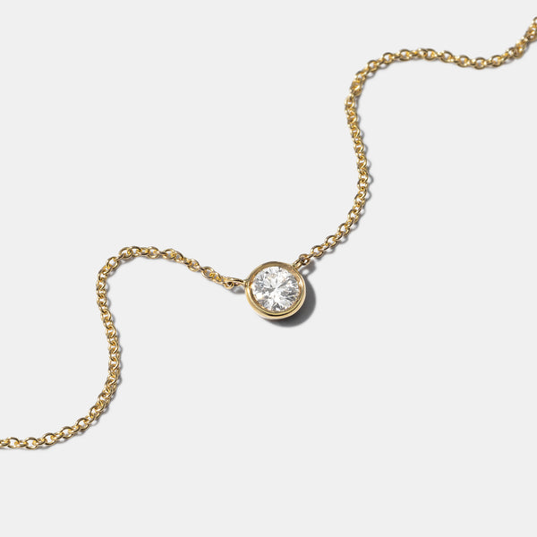 Itsy Round Diamond Bezel Set Necklace
