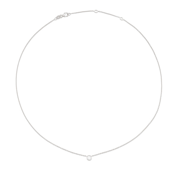 Itsy Round Diamond Bezel Set Necklace