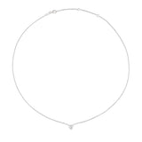 Itsy Diamond Heart Bezel Set Necklace