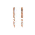 Load image into Gallery viewer, Rose Gold Diamond Spike Hoop
