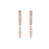 Rose Gold Diamond Spike Hoop