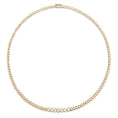 Load image into Gallery viewer, 14 Karat Yellow Gold Oval Diamond Tennis Necklace
