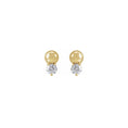 Load image into Gallery viewer, 14 Karat Large Diamond Bead Stud Earrings
