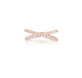 Load image into Gallery viewer, 14 Karat Rose Gold and Diamond Criss Cross Ring
