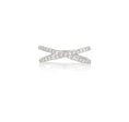 Load image into Gallery viewer, 14 Karat White Gold and Diamond Criss Cross Ring
