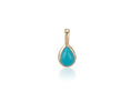 Load image into Gallery viewer, Yellow Gold and Bezel Set Pear Turquoise Charm
