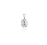 White Gold and Bezel Set Diamond Charm