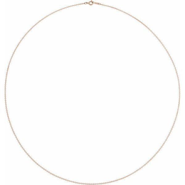 14 Karat Rose Gold Cable Chain Necklace