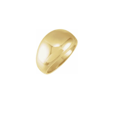 14 Karat Gold Dome 12mm Ring