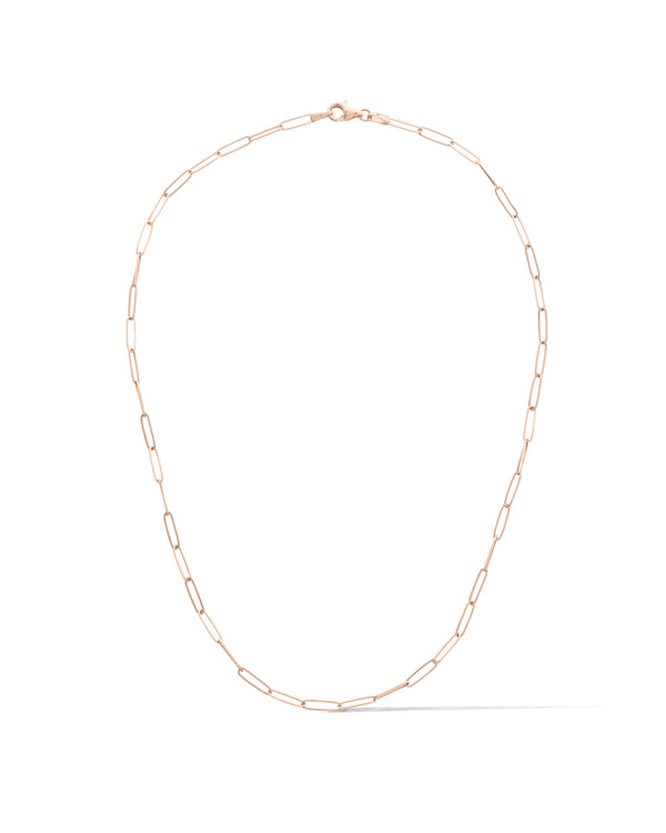 14 Karat Rose Gold Solid Itsy Paperclip Chain