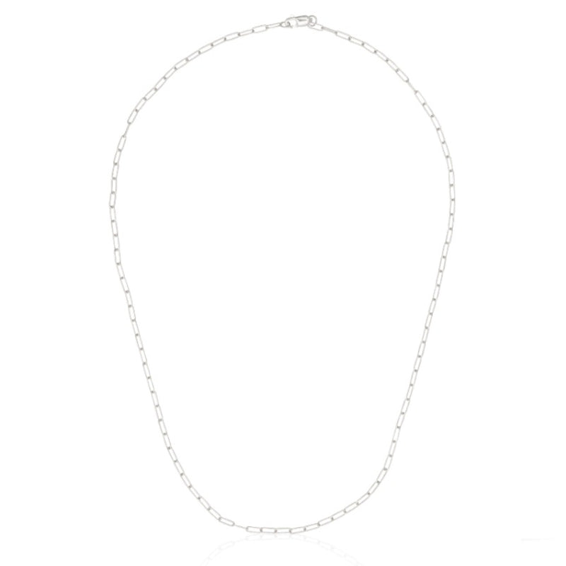 14 Karat White Gold Micro Itsy Paperclip Chain