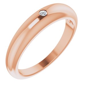 14 Karat Gold Dome Diamond Ring