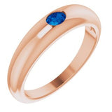 14 Karat Gold Dome Sapphire  Ring